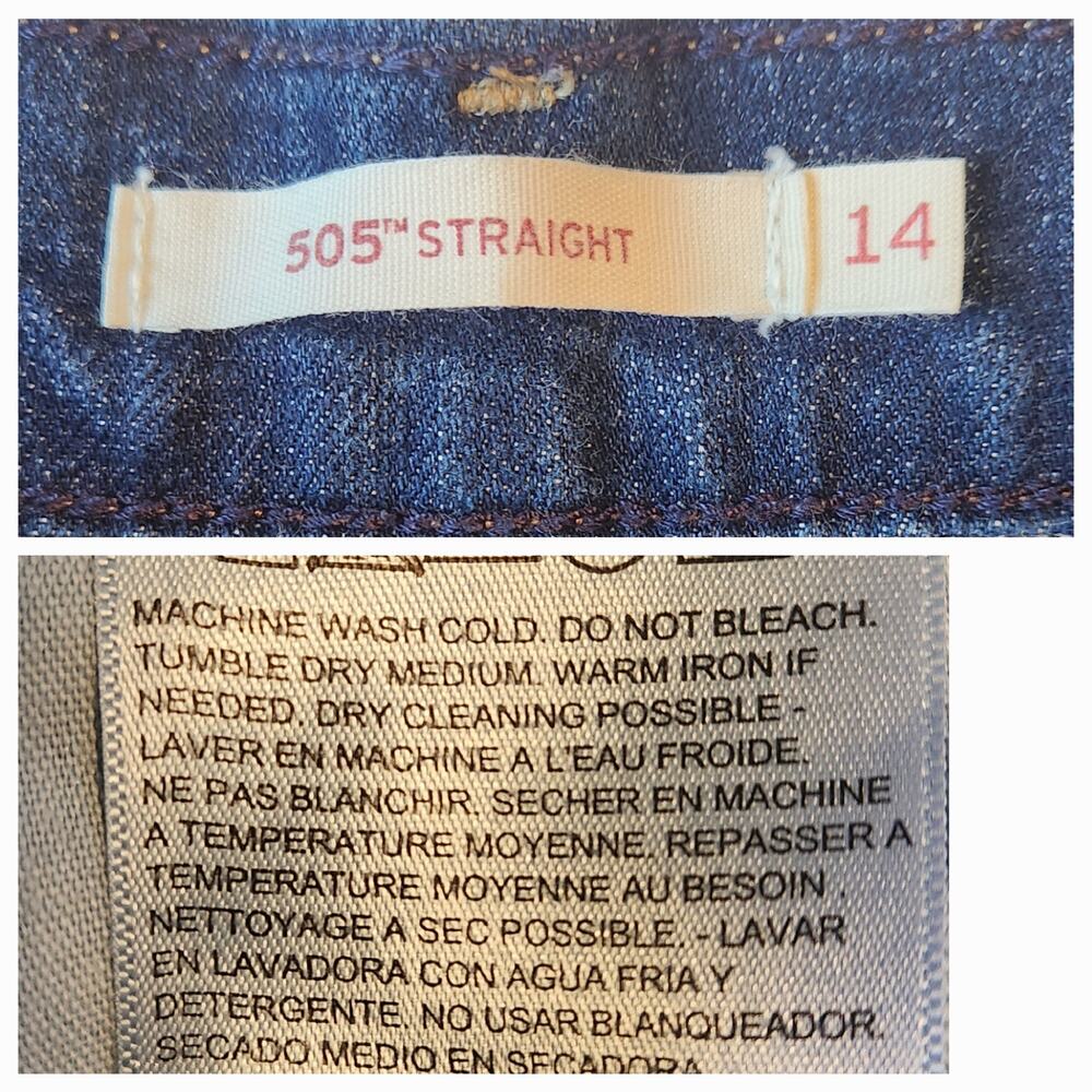 Levi's 505 Straight Leg Ankle Length Jeans, women's size 14, Pristine Condition - Picture 4 of 11